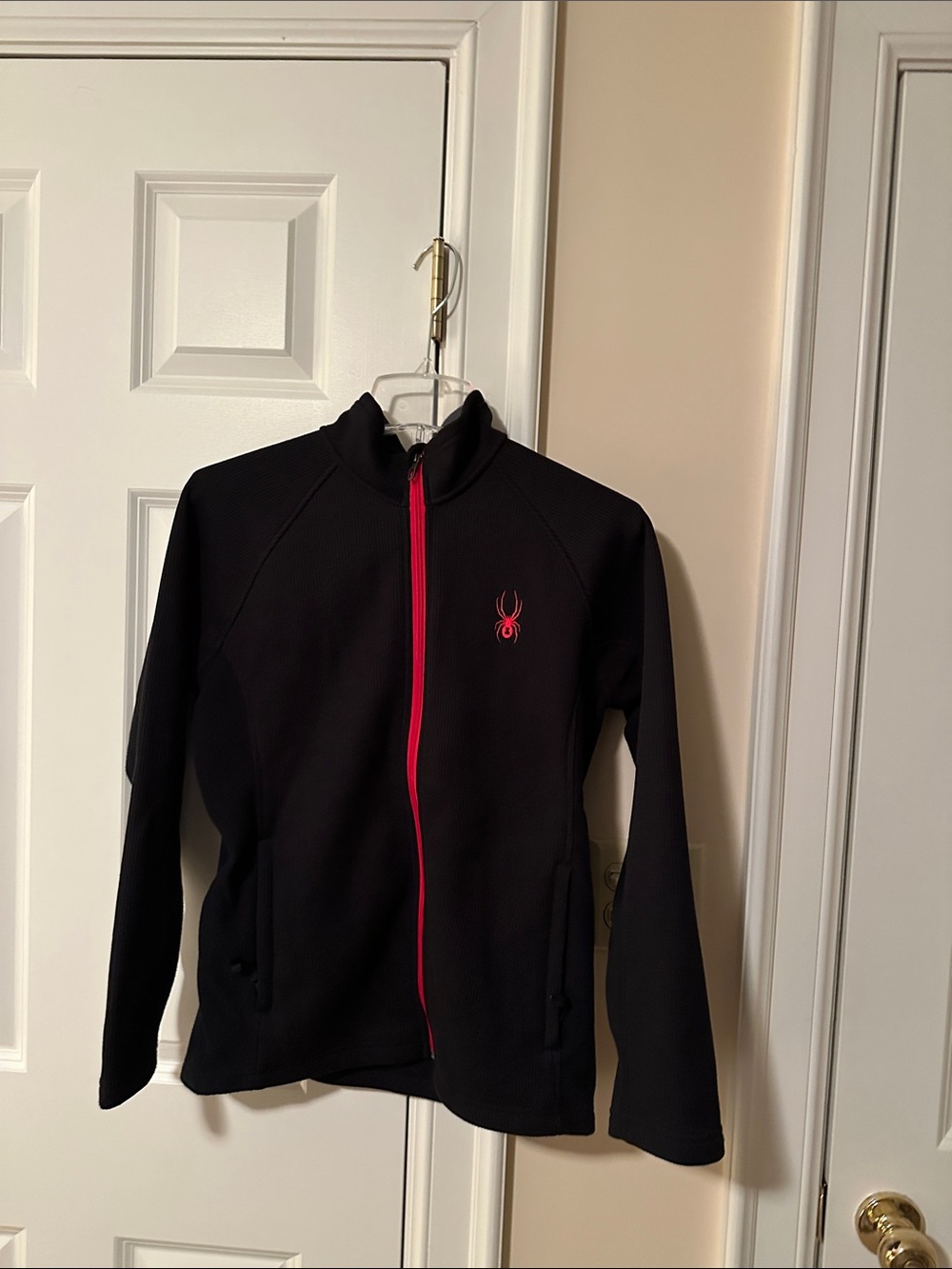 Spyder Black Bomber Jacket with Pink Trim